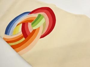 本綴れ抽象模様織出し名古屋帯